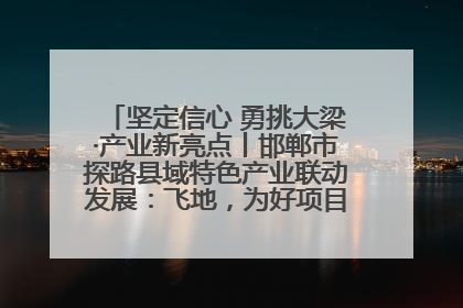 坚定信心 勇挑大梁·产业新亮点丨邯郸市探路县域特色产业联动发展：飞地，为好项目跨域安个家