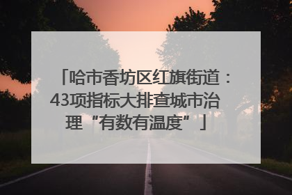 哈市香坊区红旗街道：43项指标大排查城市治理“有数有温度”