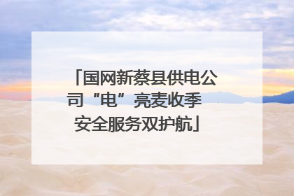 国网新蔡县供电公司“电”亮麦收季 安全服务双护航