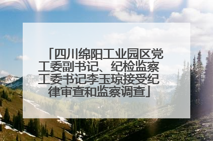 四川绵阳工业园区党工委副书记、纪检监察工委书记李玉琼接受纪律审查和监察调查