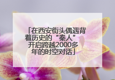在西安街头偶遇背着历史的“秦人” 开启跨越2000多年的时空对话