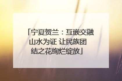 宁夏贺兰：互嵌交融 山水为证 让民族团结之花绚烂绽放