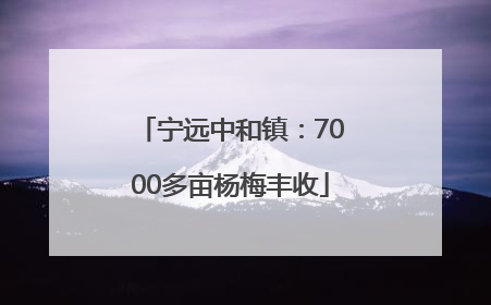 宁远中和镇：7000多亩杨梅丰收