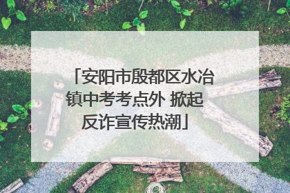 安阳市殷都区水冶镇中考考点外 掀起反诈宣传热潮
