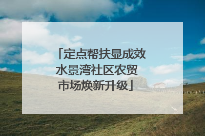定点帮扶显成效 水景湾社区农贸市场焕新升级