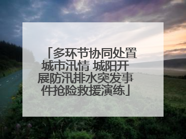 多环节协同处置城市汛情 城阳开展防汛排水突发事件抢险救援演练