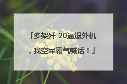 多架歼-20逼退外机，我空军霸气喊话！