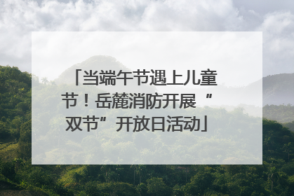 当端午节遇上儿童节！岳麓消防开展“双节”开放日活动