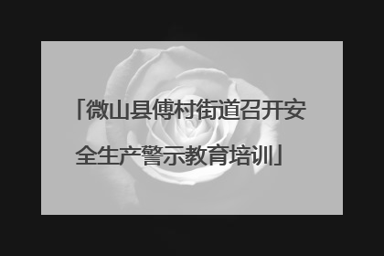 微山县傅村街道召开安全生产警示教育培训