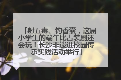 射五毒、钓香囊，这届小学生的端午比古装剧还会玩！长沙非遗进校园传承实践活动举行
