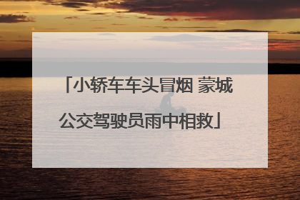 小轿车车头冒烟 蒙城公交驾驶员雨中相救