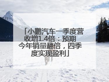 小鹏汽车一季度营收增1.4倍：预期今年销量翻倍，四季度实现盈利