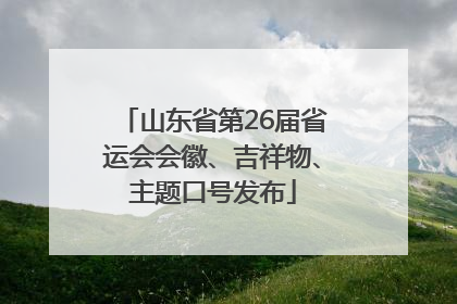 山东省第26届省运会会徽、吉祥物、主题口号发布