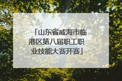 山东省威海市临港区第八届职工职业技能大赛开赛