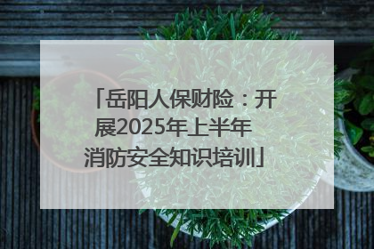 岳阳人保财险：开展2025年上半年消防安全知识培训