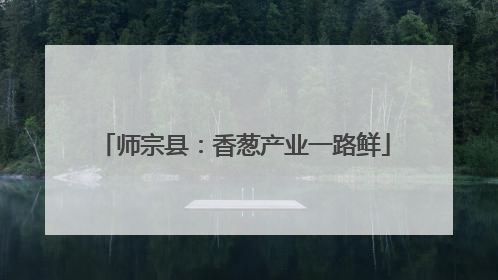 师宗县：香葱产业一路鲜