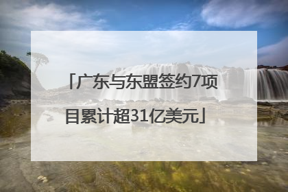 广东与东盟签约7项目累计超31亿美元