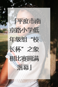 平度市南京路小学低年级组“校长杯”之象棋比赛圆满落幕