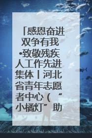 感恩奋进 双争有我•致敬残疾人工作先进集体丨河北省青年志愿者中心（“小橘灯”助残接力计划实施团队）：用温暖陪伴，守护特殊孩子成长