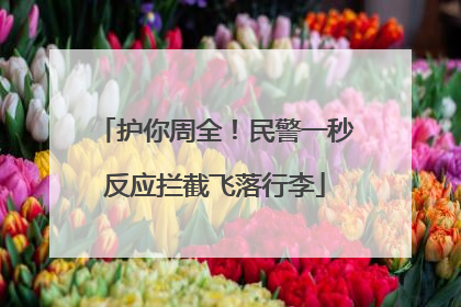 护你周全！民警一秒反应拦截飞落行李