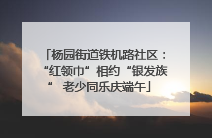 杨园街道铁机路社区：“红领巾”相约“银发族” 老少同乐庆端午