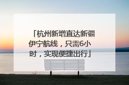 杭州新增直达新疆伊宁航线，只需6小时，实现便捷出行