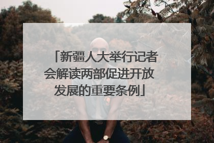 新疆人大举行记者会解读两部促进开放发展的重要条例