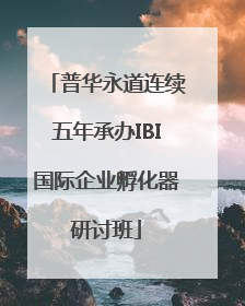 普华永道连续五年承办IBI国际企业孵化器研讨班