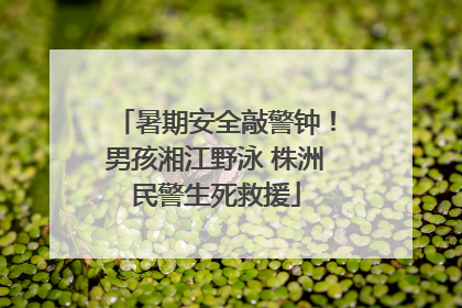 暑期安全敲警钟！男孩湘江野泳 株洲民警生死救援