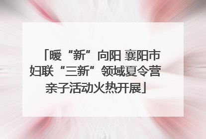 暖“新”向阳 襄阳市妇联“三新”领域夏令营亲子活动火热开展