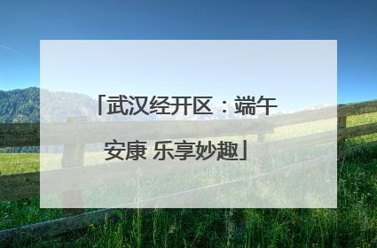 武汉经开区：端午安康 乐享妙趣