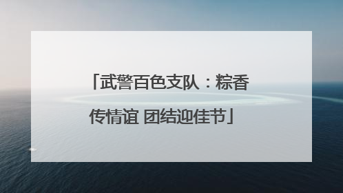武警百色支队：粽香传情谊 团结迎佳节