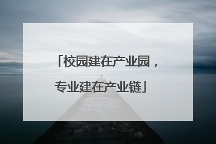 校园建在产业园，专业建在产业链