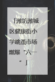 潍坊潍城区健康街小学跳蚤市场燃爆“六一”