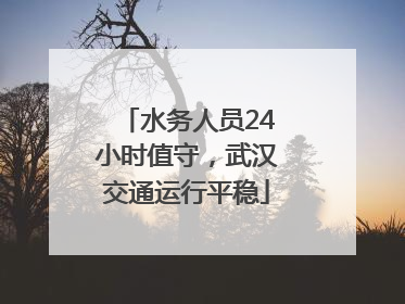 水务人员24小时值守，武汉交通运行平稳