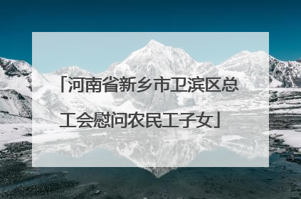 河南省新乡市卫滨区总工会慰问农民工子女