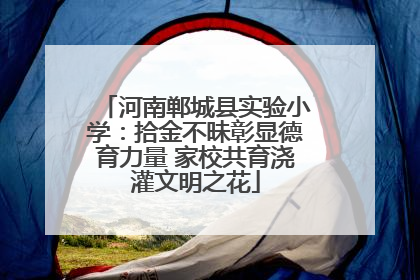 河南郸城县实验小学：拾金不昧彰显德育力量 家校共育浇灌文明之花