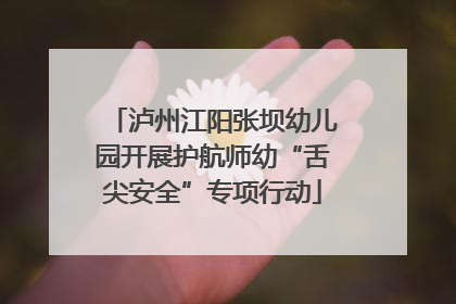 泸州江阳张坝幼儿园开展护航师幼“舌尖安全”专项行动