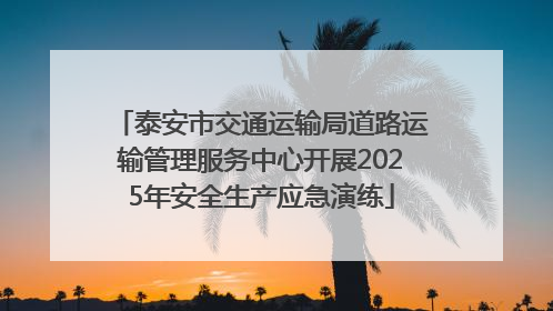 泰安市交通运输局道路运输管理服务中心开展2025年安全生产应急演练