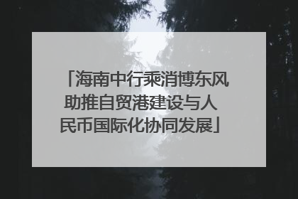 海南中行乘消博东风 助推自贸港建设与人民币国际化协同发展