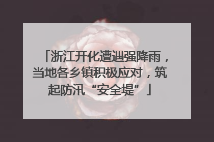浙江开化遭遇强降雨，当地各乡镇积极应对，筑起防汛“安全堤”