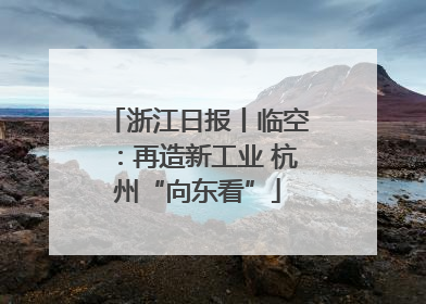 浙江日报丨临空：再造新工业 杭州“向东看”