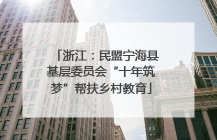 浙江：民盟宁海县基层委员会“十年筑梦”帮扶乡村教育