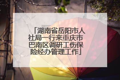 湖南省岳阳市人社局一行来重庆市巴南区调研工伤保险经办管理工作