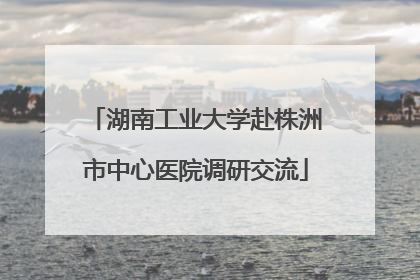 湖南工业大学赴株洲市中心医院调研交流