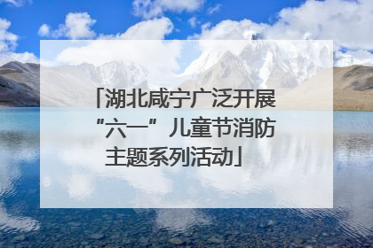 湖北咸宁广泛开展“六一”儿童节消防主题系列活动