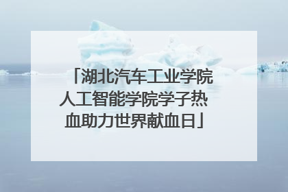 湖北汽车工业学院人工智能学院学子热血助力世界献血日