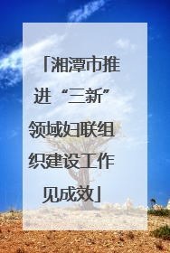 湘潭市推进“三新”领域妇联组织建设工作见成效