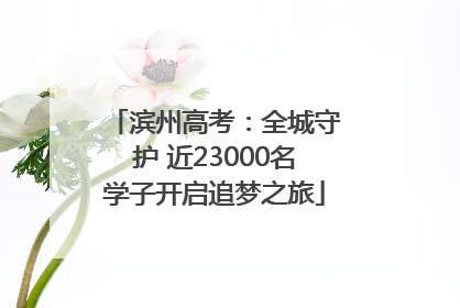 滨州高考：全城守护 近23000名学子开启追梦之旅