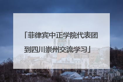 菲律宾中正学院代表团到四川崇州交流学习